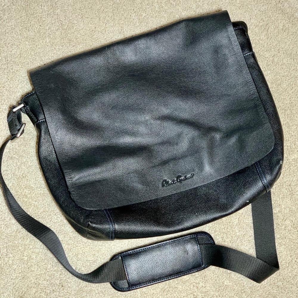 Robert Graham messenger bag black leather